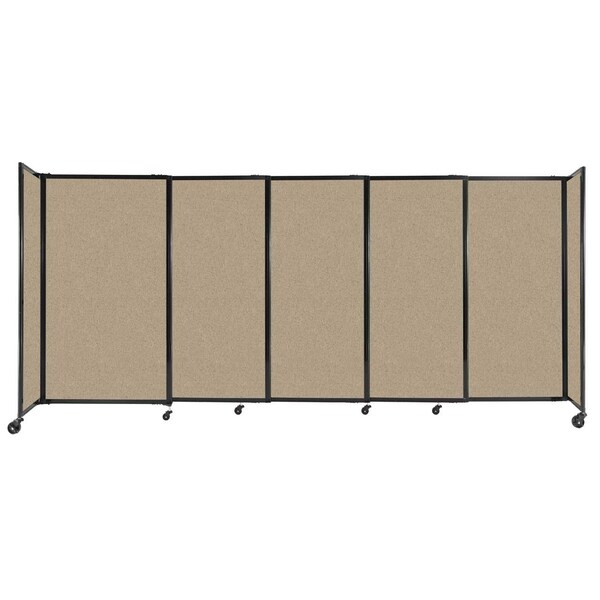 StraightWall Sliding Portable Partition 11'3" x 5' Rye Fabric